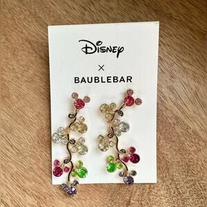 New Baublebar X Disney Chandelier Lights Mickey Mouse Earrings